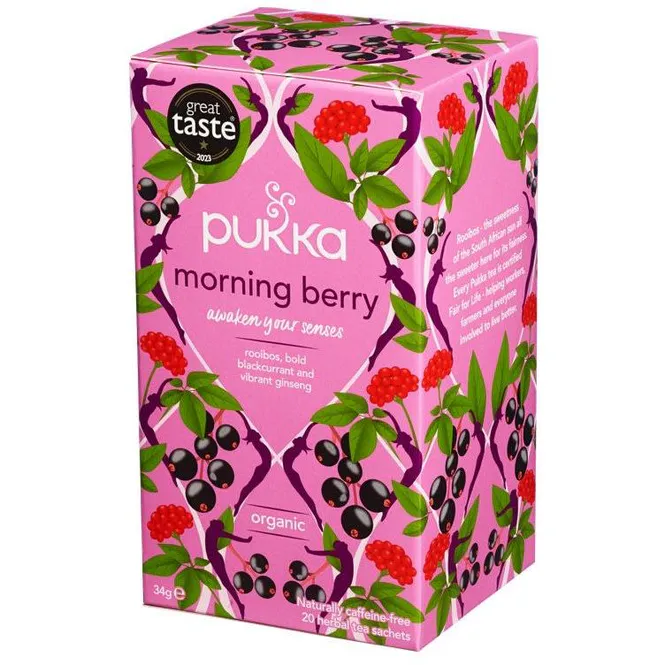 Hovedbilde MORNING BERRY PUKKA 4 pakker a 20 poser