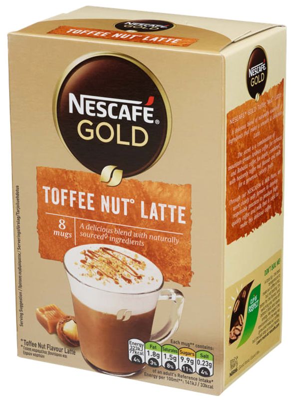 Nescafé Gold Toffee Nut Latte 6 esker a 8 Poser