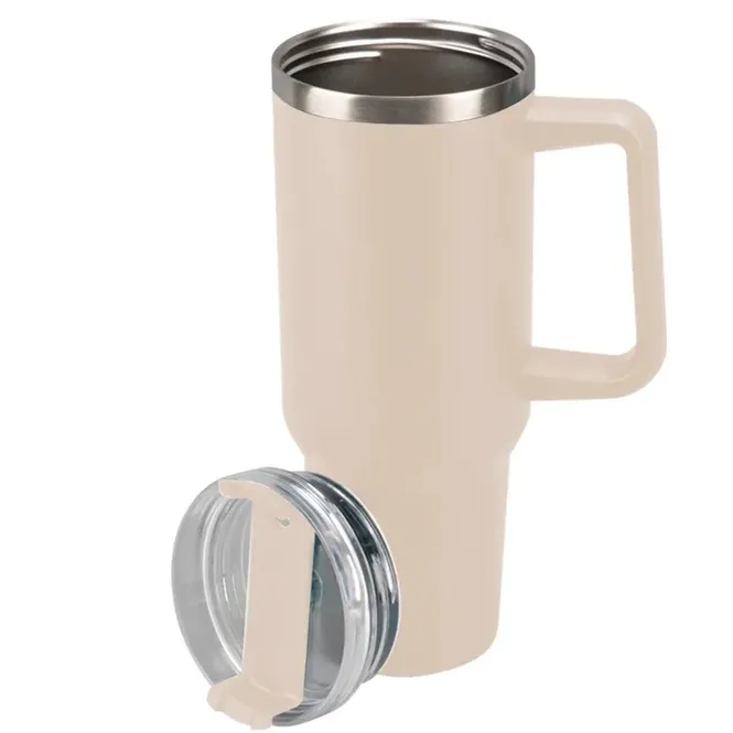 Hovedbilde Termokopp med Sugerør 1,2 Liter - Beige - OlsenHome