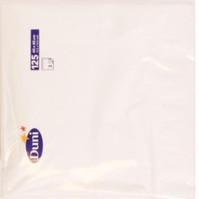 Hovedbilde Serv.3-lag 40x40cm hvit 125stk.