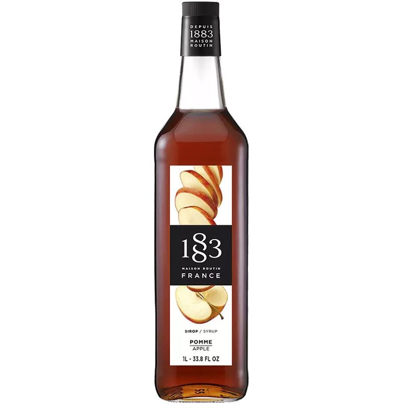 1883 Maison Routin - Eple 1L Glassflaske - Kaffe- og cocktailsirup