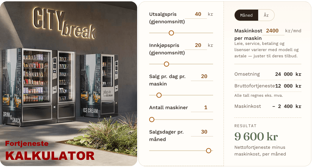 Vareautomat Kalkulator