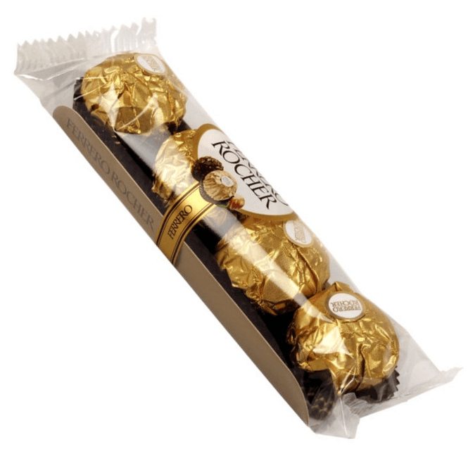 Hovedbilde Ferrero rocher 200g pakke. 16 pakker a' 4 stk. kuler. 3,2kg