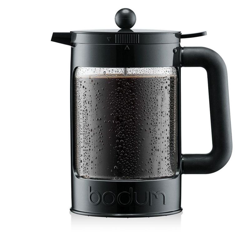 Bodum Iskaffebrygger 12 kopp, 1.5L  med ekstra lokk. Svart